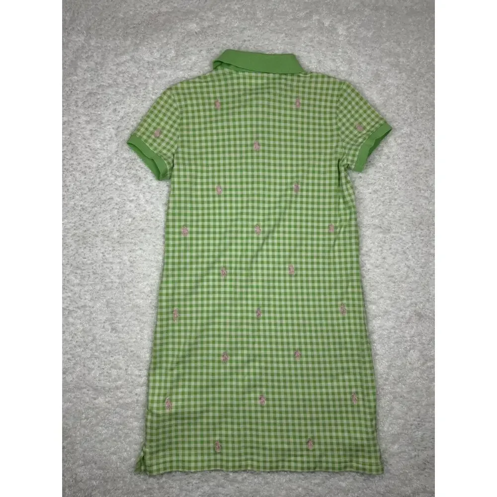 Polo Ralph Lauren Big Girls Gingham Pony Mesh Polo Dress-Size L (12/14)